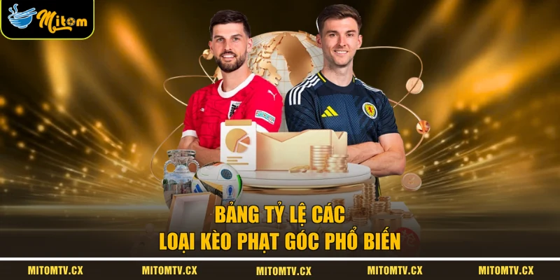 Bảng tỷ lệ các loại kèo phạt góc phổ biến